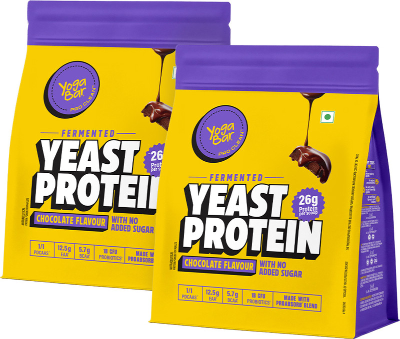 Yogabar Fermented Yeast Protein Powder|26G Protein|Complete Protein Supplement|Pdcass 1 Yeast Protein(1000 G, Chocolate)