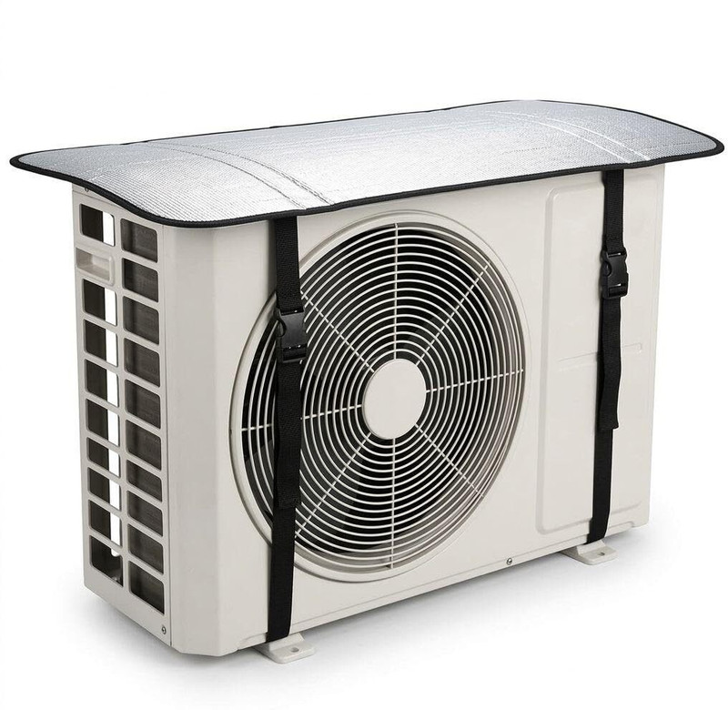 Kce Store Air Conditioner  Cover(Width: 50 Cm, Silver)