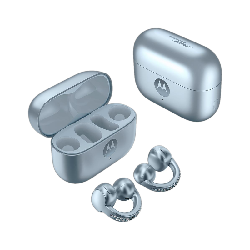Motorola Moto Loop Swarovski| Sound By Bose| Lightweight & Comfortable|Ip54|Sweat Proof Bluetooth(Ice Melt, True Wireless)