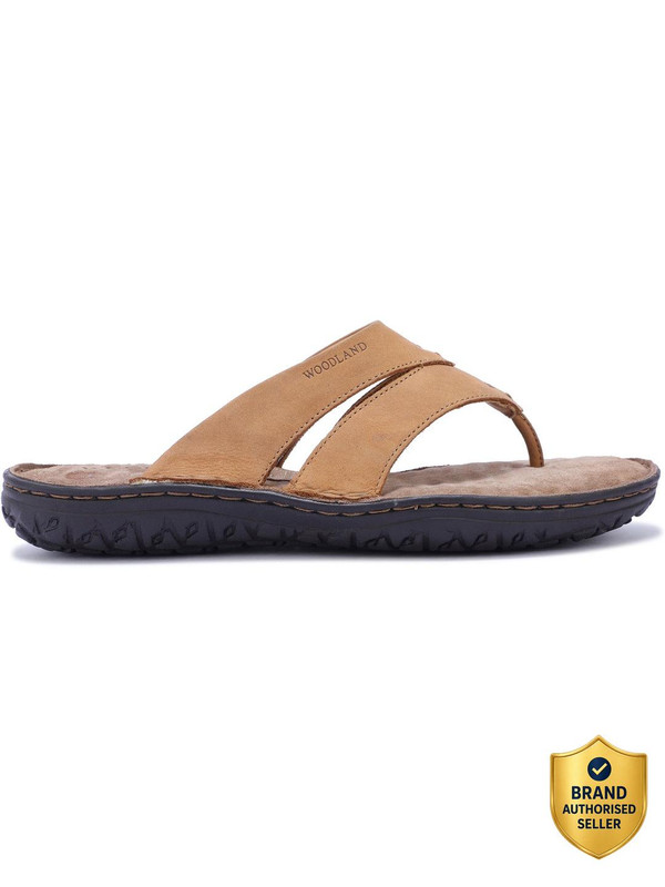 Woodland Comfortable Soft Sole Lightweight Home Wear Men Sandals(Brown , 9)