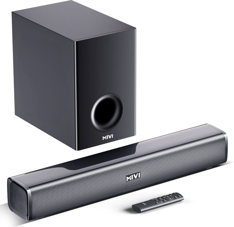 Mivi Fort H120 Soundbar, 120 Watts, 2.1 Channel, Multi-Input And Eq Modes, Bt V5.1 120 W Bluetooth Soundbar(Black, 5.1 Channel)