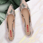 Bata Women Flats(Beige , 4)