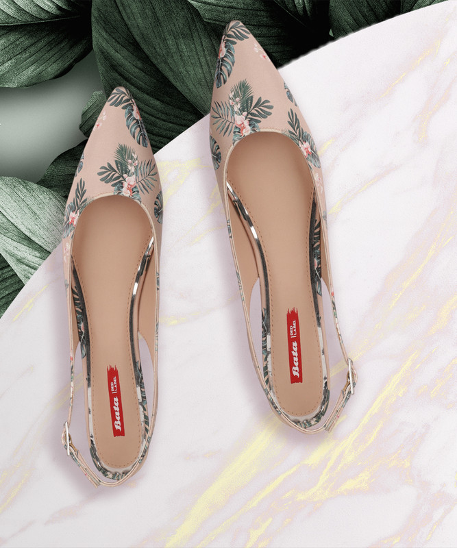 Bata Women Flats(Beige , 4)
