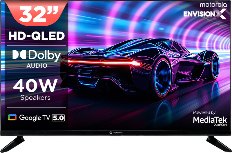 Motorola 80 Cm (32 Inch) Qled Hd Ready Smart Google Tv(32Hdgqmddaq)
