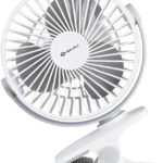 Bajaj Pygmy Mini | Personal Fan | Usb Rechargeable With 2 Year Warranty Ultra High Speed 110 Mm Table Fan(1 Star | White | Pack Of 1)