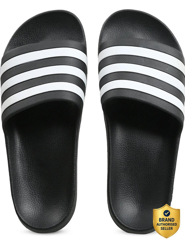 Adidas Men Adilette Aqua Slides(Black , 10)