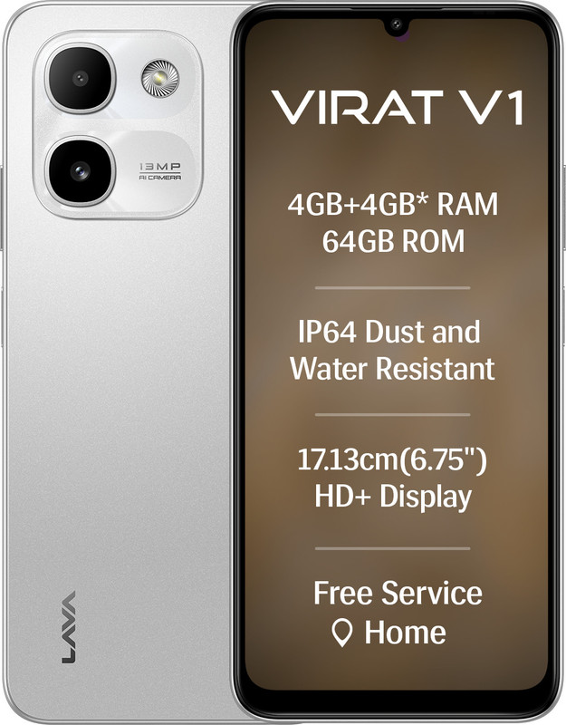 Lava Virat V1 (Himalayan Silver, 64 Gb)(4 Gb Ram)