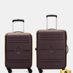 Aristocrat Airstop Pro 2 (Small 55Cm Medium 65Cm) Suitcase Cabin & Check-In Set 4 Wheels – 25 Inch