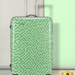 Aristocrat Bravo Check-In Luggage – 75Cm,Green, Printed Hardcase, 8 Wheels, 5 Year Warranty Check-In Suitcase 8 Wheels – 29 Inch