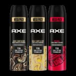 Axe Gold Temptation, Dark Temptation And Intense Deodorant Spray  –  For Men(645 Ml, Pack Of 3)
