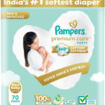 Pampers Premium Care Pants Nb 70 | No Marks | Indias Softest Diaper – New Born(70 Pieces)