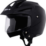 Vega Crux Open Face Motorbike Helmet(Black)