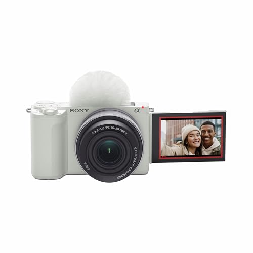 Sony Alpha ZV-E10M2K 26 MP Interchangeable Lens Mirrorless Vlog Camera for Creators (16-50mm Power Zoom Lens) | APS-C Sensor | 4K 60p with 10bit 4:2:2 Recording – (White)