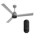 Crompton Energion Nucleoid 1200mm BLDC Ceiling Fan | Remote Control | BEE 5 Star Rated | Upto 60% Energy Efficient | 24 Watt | High Air Delivery | Low Noise | 4 Years Brand Warranty | Metallic Grey