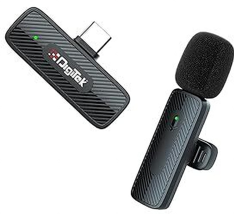 DIGITEK DWM-006 PRO Wireless Microphone & Receiver 4Hours Battery with Type-C Connector Microphone