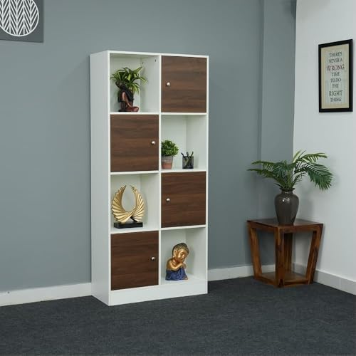 Royaloak Milan Italian Bookshelf | Engineered Wood Storage Rack with Melamine Finish | Multipurpose Organizer for Home Decor | Library Book Shelf | Showcase Organizer for Living Room, Kitchen, Bedroom