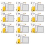 wipro Garnet 15W Square LED Wave Panel Light for Ceiling | Neutral White Light (4000k) | Ultra-Slim Design | Recessed Down Light for False Ceiling |POP Ceiling Light |Cutout – 150x150mm | Pack of 10