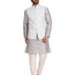 Amazon Brand – Symbol Men’s Kurta Bundi Churidar Set_Sy-A23-Mna-Bfkc-116_Grey_Large