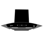 Crompton Aeries Curved 60cm 1280m3/hr Kitchen Curved Chimney| Filterless Thermal Autoclean| Gesture Control| Built In Oil Collector| 7 Yrs Motor & 1 Yr Overall Warranty