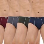 Dollar Bigboss Men’s Cotton Assorted Pack of 4 Brief (8905474829435_MBBR-03-MIDASUE-PO4-CO1-Large), Multicolour