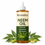 AROMATICO Cold Pressed Neem Oil for Hair, Scalp & Skin – Neem Hair Oil for Dandruff, Scalp Care & Hair Growth | Natural Plant Care Oil | 100ml