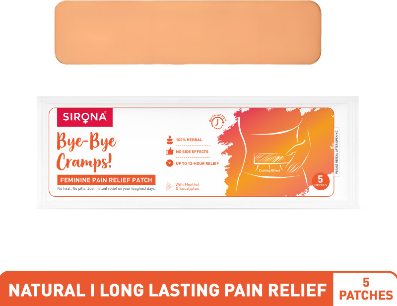 SIRONA Herbal Feminine Period Pain Relief Patches for Menstrual & Body Cramp Plaster & Patch(5 Patches)