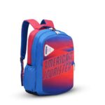 American Tourister Nexa Style 03 | 32 L Backpack | 3 Compartments | School & College Bag for Men & Women | Blue/Red | 1 Yr Global Warranty