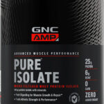 GNC AMP Pure Isolate Zero Carb | 25g Protein | 6g BCAA | Vanilla Custard | 2 lbs Whey Protein(2 pounds, Vanilla)