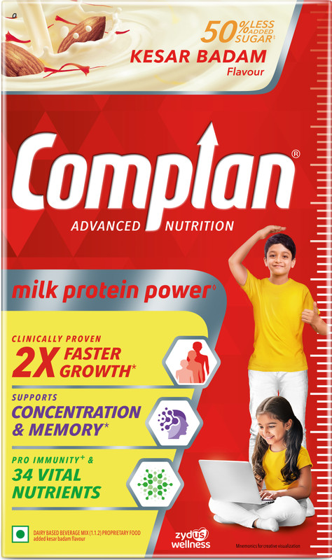 COMPLAN Nutrition Drink Powder for Children, Kesar Badam Flavour, Carton(1 kg)