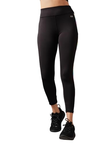 Clovia Women’s Activewear Ankle Length Tights (AB0043H13_Black_S)
