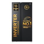 Haier 540 L 3 Star Frost Free Inverter Side by Side Refrigerator (HRS-615LB, Luxe Black, 360° Magic Cooling for Uniform Freshness, Dual Fresh Drawers for freshness, Deo Fresh Technology, 2026 Model)