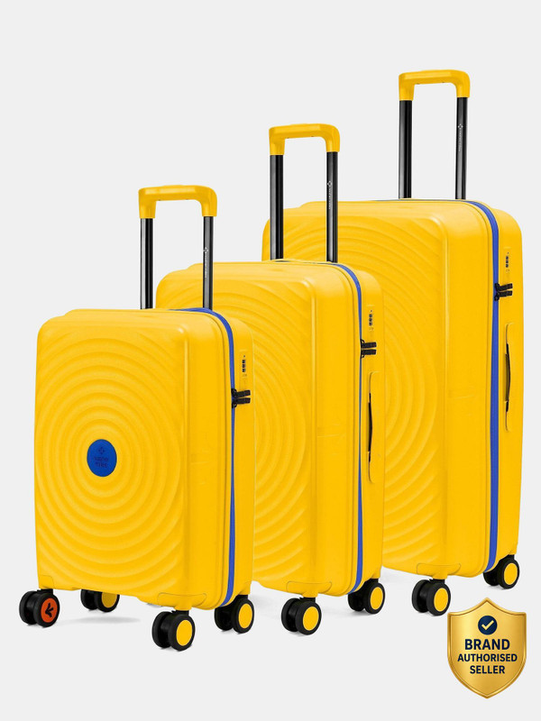 NASHER MILES Goa Polypropylene Hard-Sided Trolley Bags 55, 65 & 75 cm Lightweight Durable Cabin & Check-in Set 8 Wheels – 28 inch