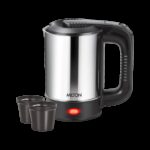 MILTON Euroline Electric Travel Kettle With Handle, 1000 Watt Beverage Maker(0.5 L, Silver)