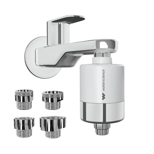 WaterScience CLEO Hard Water Softener for Tap and Shower | Hard Water Filter for Tap | shower filter for bathroom | with Set of Metal Adaptors – CLEO-SFU-423