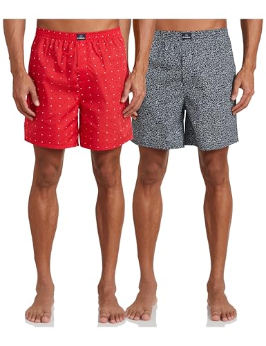 Amazon Brand – Symbol Men’s Cotton Printed Boxer Shorts (Combo Pack of 2) Casual | Underwear | Half pants | Short Pant – Regular Fit with Back Pocket (Multicolor 6_XL)