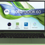MOTOROLA Motobook 60 Full Metal 2.8K OLED (i5 14th Gen) Intel Core 5 Series 2 210H – (16 GB/512 GB SSD/Windows 11 Home) 14IRH10R Thin and Light Laptop(14 Inch, PANTONE Bronze Green, 1.4 Kg, With MS Office)