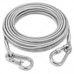 5 Metre Stainless Steel Clothesline Rope with Carabiner Hooks | Heavy-Duty Rust-Resistant Cloth Drying Wire | Strong Hanging Dori for Balcony, Bathroom, Terrace, Indoor & Outdoor Use
