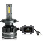 OTO2EYE 1 YEAR WARRANTY Ultra Bright H4 Fitting 120 Watt LED Headlight Bulb|High And Low Beam|Lens Projector Headlamp Bulb With Cooling Fan For All Bikes & Scooters, White