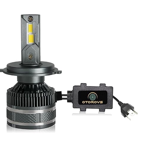 OTO2EYE 1 YEAR WARRANTY Ultra Bright H4 Fitting 120 Watt LED Headlight Bulb|High And Low Beam|Lens Projector Headlamp Bulb With Cooling Fan For All Bikes & Scooters, White
