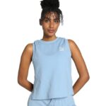 PUMA Womens CLASSICS Ribbed Relaxed Tank, Zen Blue, XL (62426620)