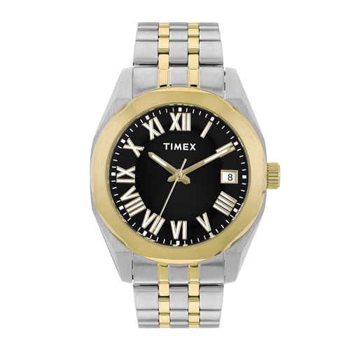 TIMEX Analog Watch for Men with Black Dial & Multicolor Stainless Steel Bracelet Band – Water Resistant Men’s Wrist Watches -TWEG296SMU04
