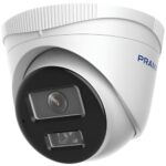 PRAMA PT-NC123D3-WNM(D2) 2MP Fixed Turret Network Camera with Smart Dual Light, Built-in Mic & IP67 | Included PVC Stickers