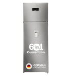 Bosch 368L, 1 Star, Frost Free Double Door Refrigerator with 2.5 L Water Dispenser | 6-in-1 Convertible Storage Modes | Fresh up to 10 Days | Touch Panel | 2 Cooling System (CTC39S21AI, Steel, 2026)