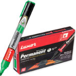 LUXOR Refillable Green Permanent Marker(Set of 10, Green)