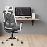 IAFA FURNITURE® Ergolux High Back Ergonomic Office & Study Chair | 3 Year Warranty | Adjustable Height, Tilt Lock, 2D Headrest, Adjustable Arms & Lumbar Support | Nylon Base | DIY (Grey)