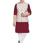 OS JEANS MEN’S COTTON KURTA, PYJAMA & SATIN NERHU JACKETS COMBO SET OF 3 PCS (SIZE: Medium TO 2XL)