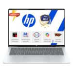HP OmniBook 5 OLED (Previously Pavilion), Snapdragon X Processor 45 Tops (16GB LPDDR5x, 512GB SSD), 2K 14”/35.6cm, Win11, Office24, Silver, 1.29kg, he0014QU, Multi-Day Battery, AI Laptop