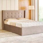 Home Centre | Helios Bravo Betty Queen Size Bed with Hydraulic Storage | Engineered Wood | Brown | 1 Year Warranty