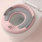 Little Olive Baby Potty Seat with Backrest and Splash Guard | Soft Cushioned Toilet Trainer for Kids | Ergonomic Training Potty Chair for Toddlers | Pink