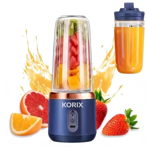 Portable Blender Electric Juicers Fruit Mixers USB Rechargeable Smoothie Mini Personal Juicer 6 Blades 3Gears With 1500 Mah Rechargeable Battery-Smoothie For Kitchen A87